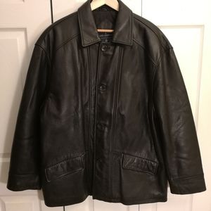 JOHN ASHFORD Leather coat